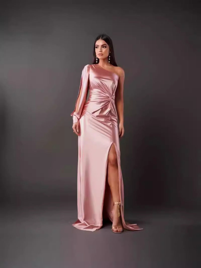 Crinkle Raglan-Sleeve Backless Maxi Dress — view 2