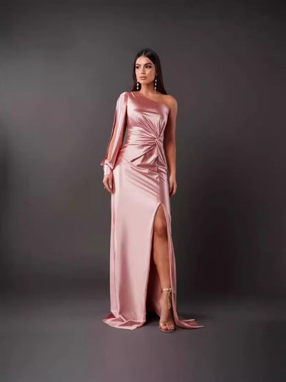 Crinkle Raglan-Sleeve Backless Maxi Dress — view 2