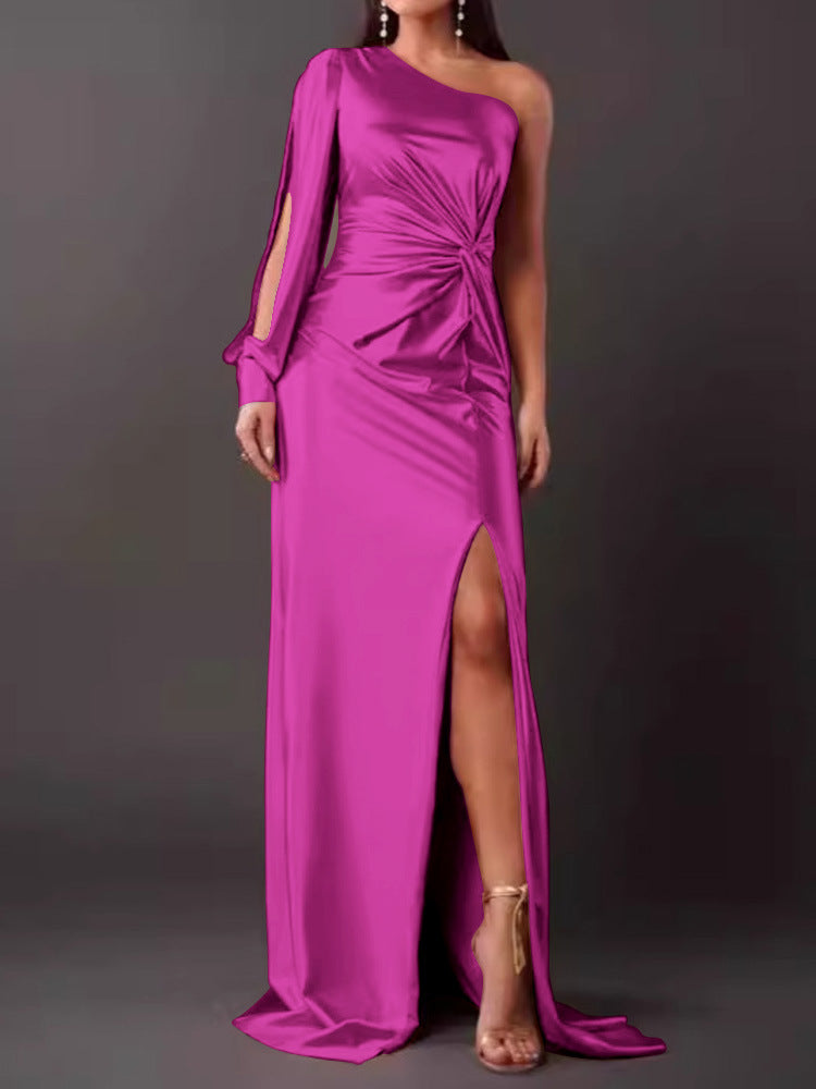Crinkle Raglan-Sleeve Backless Maxi Dress — view 11