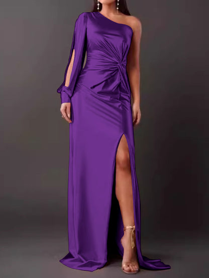 Crinkle Raglan-Sleeve Backless Maxi Dress — view 10