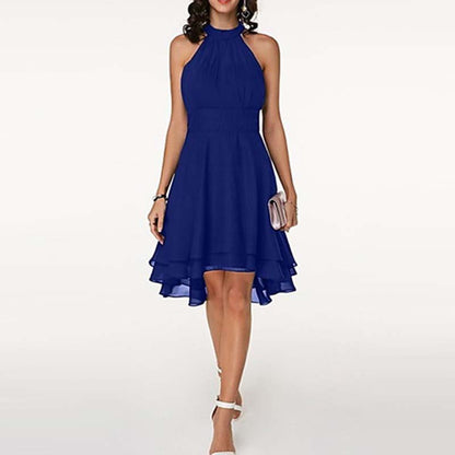 Ruffle Off-Shoulder Chiffon Maxi Dress