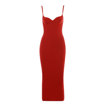 Deep V-Neck Ruched Evening Dress — view 2