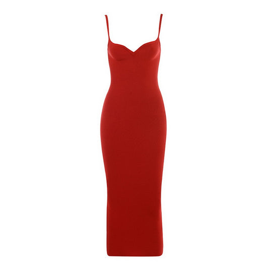 Deep V-Neck Ruched Evening Dress — view 2