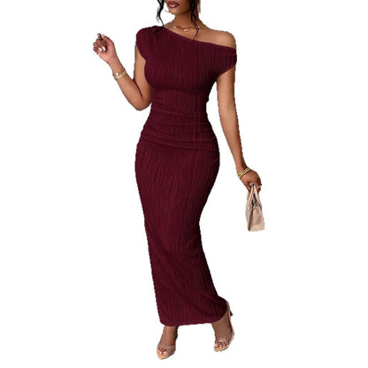 Textured Off-Shoulder Bodycon Maxi Dress — view 2