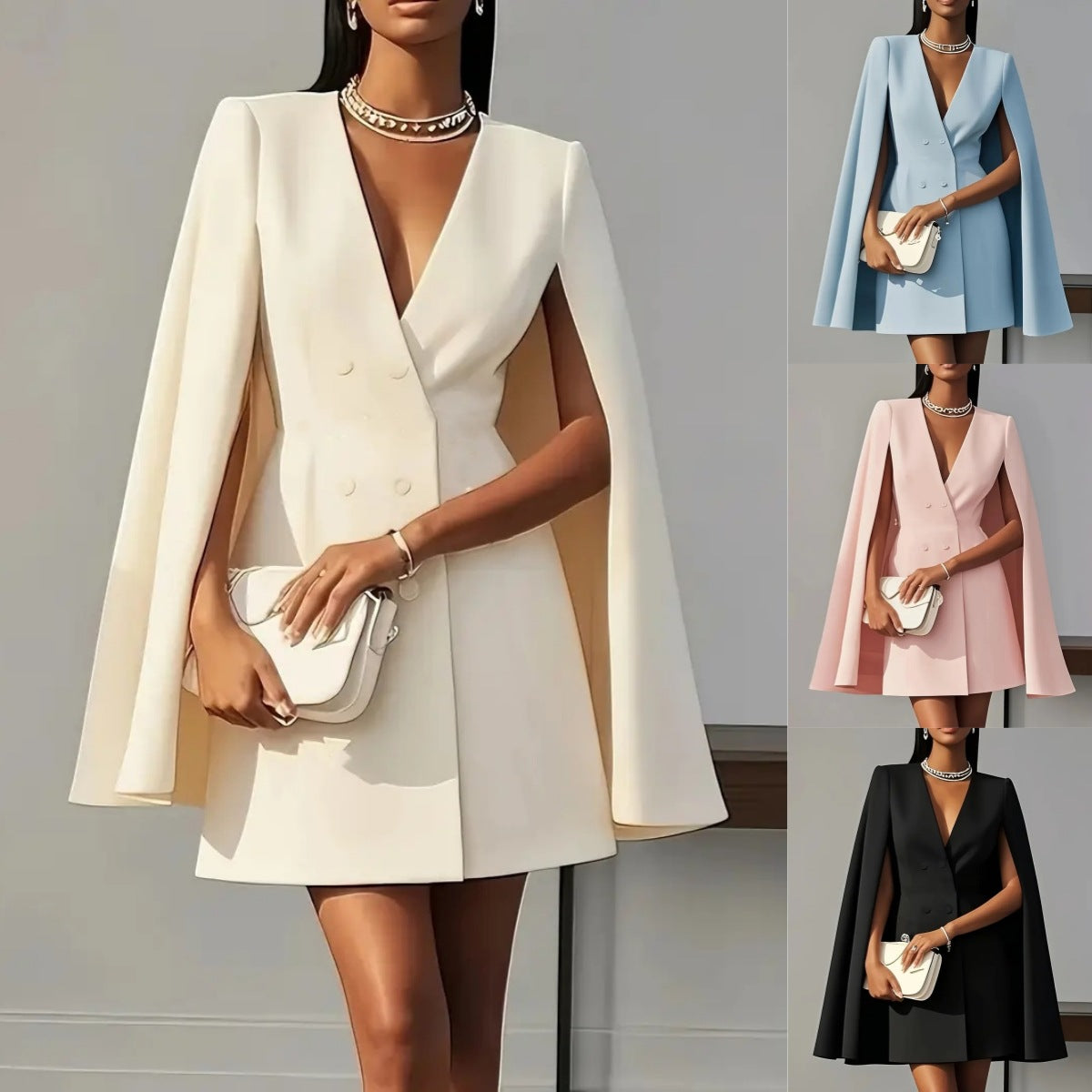Double-Breasted Blazer Mini Dress