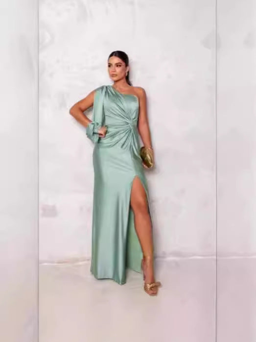 Crinkle Raglan-Sleeve Backless Maxi Dress — view 5