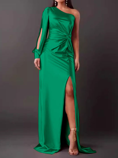 Crinkle Raglan-Sleeve Backless Maxi Dress — view 9