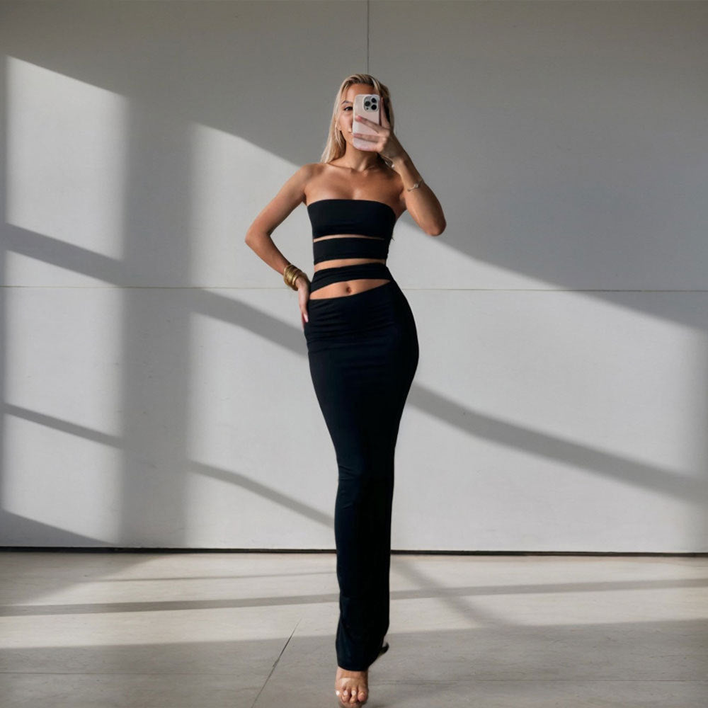Ruched Wrap Bodycon Maxi Dress — view 6