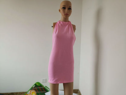 Colour-Block Open-Back Knit Midi Dress — view 15