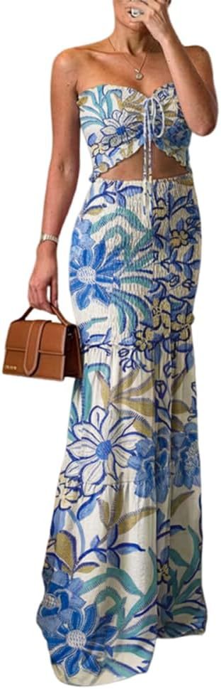 Strapless Pleated Tube Midi Dress — view 5