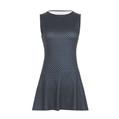 Polka Dot High-Waist A-Line Mini Dress — view 6