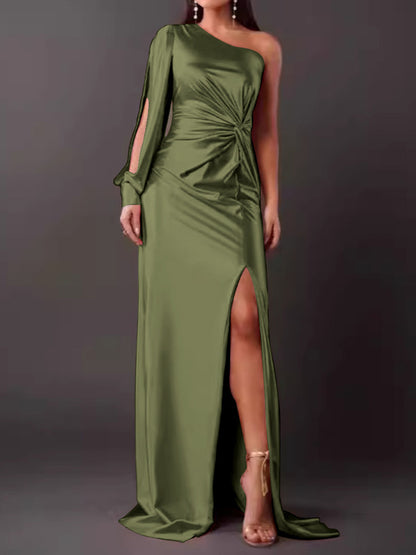 Crinkle Raglan-Sleeve Backless Maxi Dress — view 6