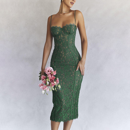 Backless Mid-Length Dress
