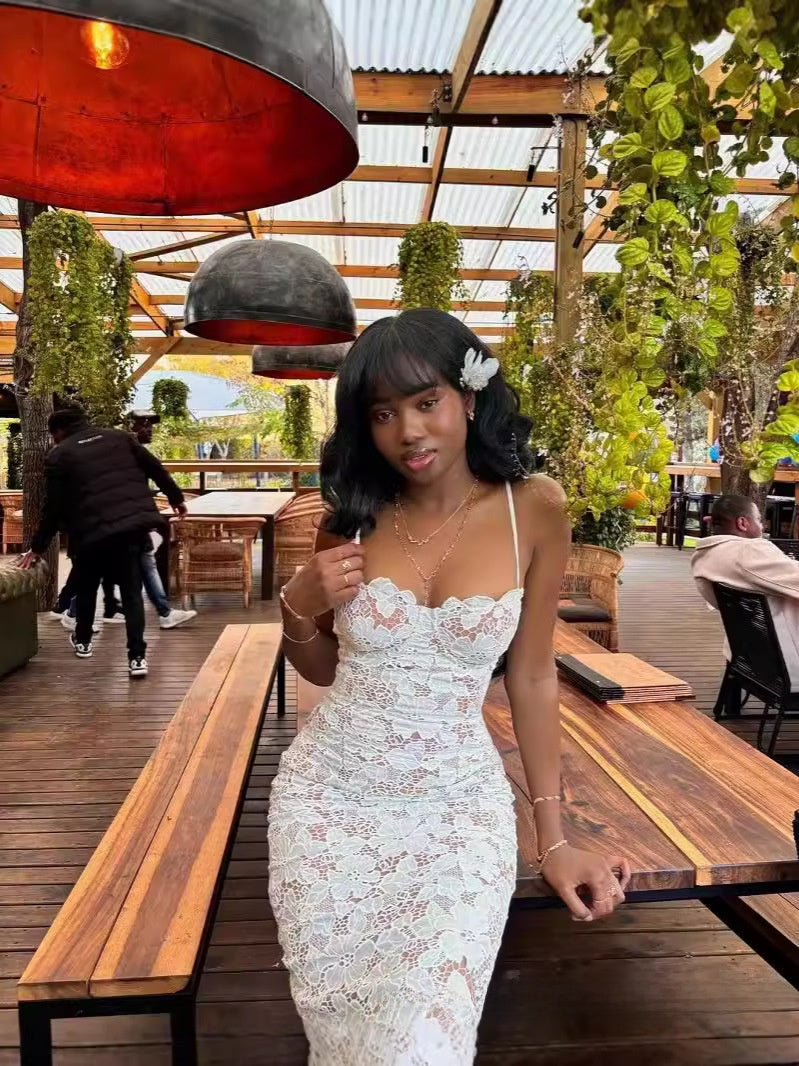 Lace-Trim Corset Slip Dress — view 2