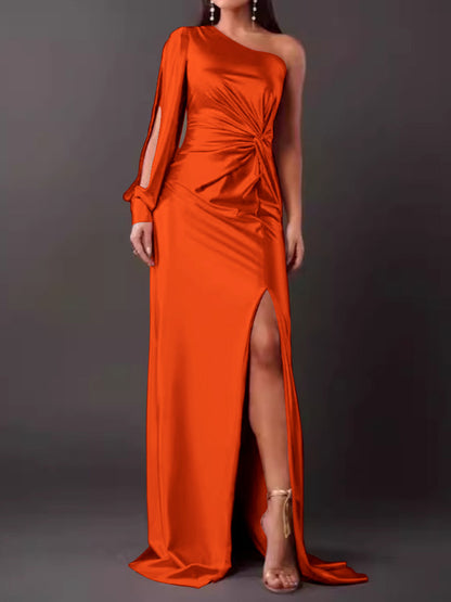 Crinkle Raglan-Sleeve Backless Maxi Dress — view 8