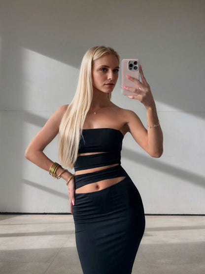 Ruched Wrap Bodycon Maxi Dress — view 4