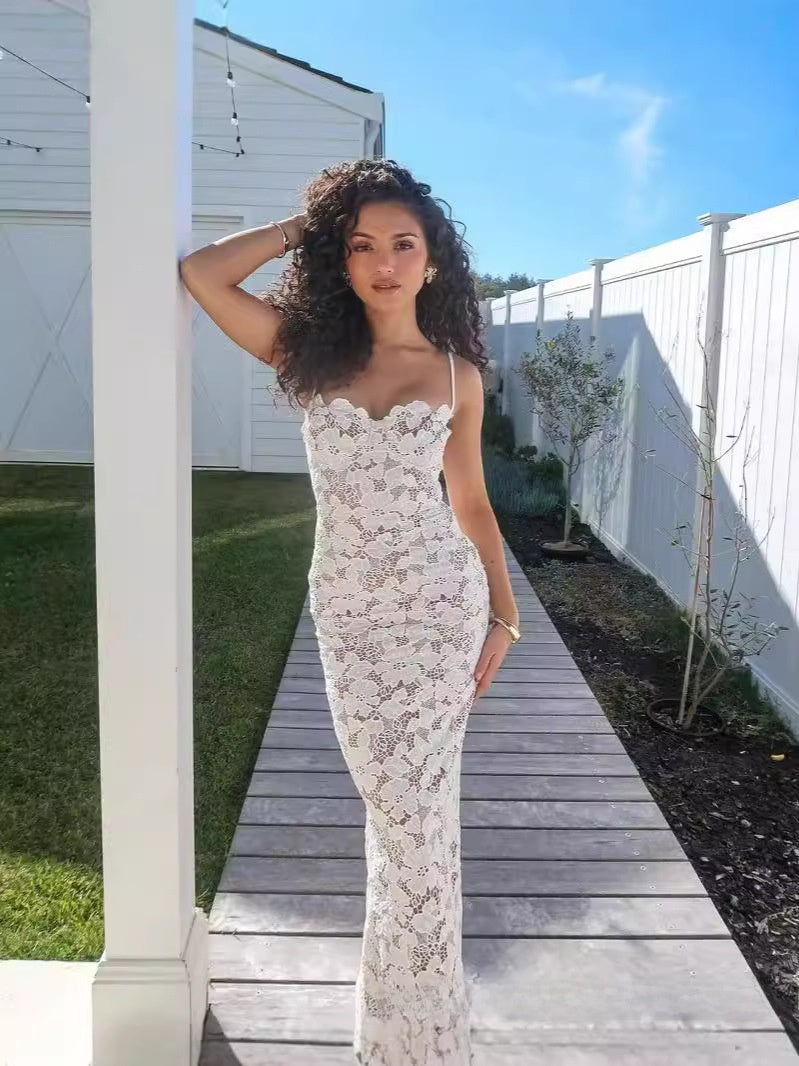 Lace-Trim Corset Slip Dress — view 3