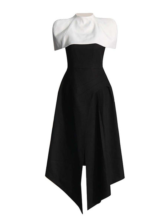 French Two-Piece Maxi Dress with Removable Slip — view 2